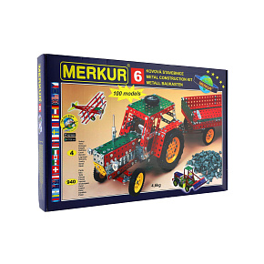 Stavebnice MERKUR 6 100 modelů 940ks 4 vrstvy v krabici 54x36x6cm Stavebnice MERKUR 6 100 modelů 940ks 4 vrstvy v krabici 54x36x6cm