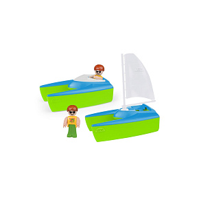 Boaties loď sada 2ks plast 17cm s figurkami 2ks v sáčku 24m+ Boaties loď sada 2ks plast 17cm s figurkami 2ks v sáčku 24m+