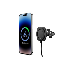 Magnetický držák Swissten Magstick do ventilátoru s bezdrátovým dobíjením 15W/7,5W a s MagSafe