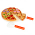 Wooden Pizza for Cutting with Velcro for Children 27 Pieces