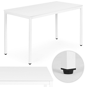 Stůl do kuchyně jídelny pro 4-5 osob psací stůl počítačový 120x60 cm bílý ModernHome Stůl do kuchyně jídelny pro 4-5 osob psací stůl počítačový 120x60 cm bílý ModernHome