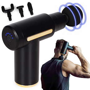 Massage Gun Handheld Vibrating Massager Set with 4 Heads ModernHome Massage Gun Handheld Vibrating Massager Set with 4 Heads ModernHome