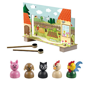 Magnetické divadlo se zvířátky do pohádky dřevo v krabici 34x23x3,5cm Magnetické divadlo se zvířátky do pohádky dřevo v krabici 34x23x3,5cm