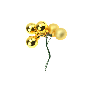 Skleněné dekorační kouličky (2cm) na svazku - Zlaté