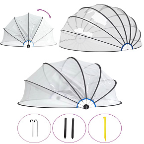 Kopulovitá bazénová krytina na zahradní bazén kulatá 500x250cm