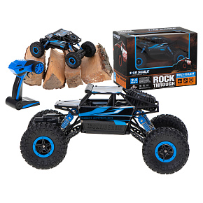 Dálkově ovládané auto na RC ovladač Rock Crawler HB 2,4GHz 1:18 modré