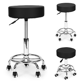 Swivel Stool Cosmetic Medical Adjustable Chair, Black, ModernHome