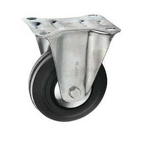 Jízdní sada s černým kolem 125mm/125kg, pevná deska