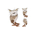 Dekorativní sova na stání - 18 cm, 2 varianty (cena za 1 kus)