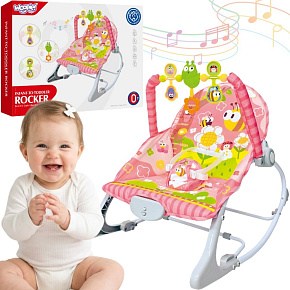 WOOPIE BABY Lehátko Houpačka S Vibracemi A Hrazdičkou Růžová WOOPIE BABY Lehátko Houpačka S Vibracemi A Hrazdičkou Růžová