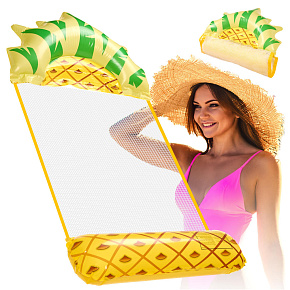 Nafukovací matrace plážová vodní houpací síť lehátko křeslo židle na plavání do bazénu ananas Nafukovací matrace plážová vodní houpací síť lehátko křeslo židle na plavání do bazénu ananas