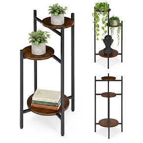 Standing Plant Stand for Flowers Decorations 3 Levels Loft ModernHome