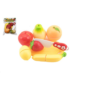 Ovoce krájecí plast s prkénkem 13,5x8cm s nožem v sáčku 18x26x5cm Ovoce krájecí plast s prkénkem 13,5x8cm s nožem v sáčku 18x26x5cm