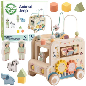 WOOPIE GREEN Dřevěná Kostka Aktivit Terénní Auto Safari FSC WOOPIE GREEN Dřevěná Kostka Aktivit Terénní Auto Safari FSC