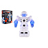 Robot jezdící plast 26cm Ang. mluvící na baterie se světlem se zvukem v krabici 22x28x11cm