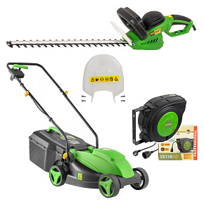 Kabelová zahradní sada: plotostřih PT750, sekačka NM1600 a buben EK15N Kabelová zahradní sada: plotostřih PT750, sekačka NM1600 a buben EK15N