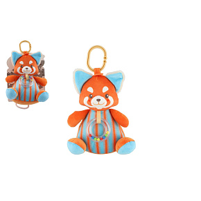 Liška plyš 22cm závěs na postýlku/kočárek natahovací hrací strojek na kartě v sáčku 0+