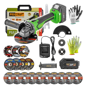 Aku úhlová bruska Procraft PGA22, 125mm