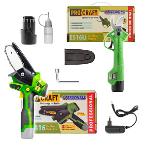 Sada aku ruční pilka PKA16bb a nůžky na větve ES16Li1B