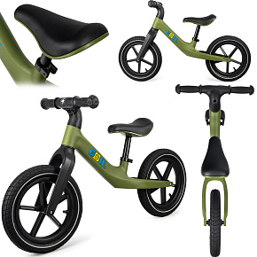 Lebula dětské odrážedlo s nafukovacími koly, lehké, 12", nastavitelná