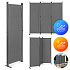 Folding 3-Panel Garden and Room Divider 167x164 cm Grey MultiGarden