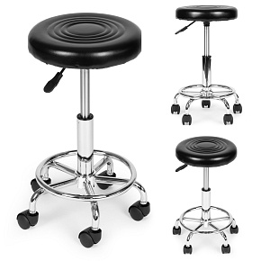 Swivel Stool Cosmetic Medical Adjustable Chair, Black, ModernHome