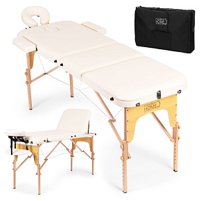 Wooden Massage and Rehabilitation Table 3-Section Foldable in Suitcase + Bag ModernHome