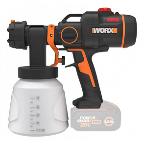 WX020.9 - Aku stříkací pistole 20V NITRO - bez akumulátoru - Powershare