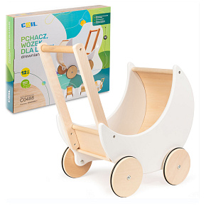 Lebula dřevěný chodítko vozík pro panenky 3v1 pro děti