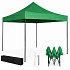 Automatic pop-up garden event pavilion canopy tent, 3x3 m, green, MultiGarden