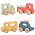 VIGA Sada Dřevěných Barevných Vozidel 4ks ze Série PolarB