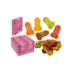 Gumové bonbony ve tvaru penisu - ovocné želé Willy gummy, 100 g
