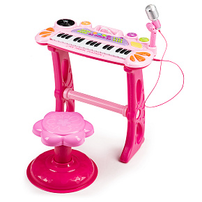 Klávesy orgánky pianinko s mikrofonem mp3 růžové Klávesy orgánky pianinko s mikrofonem mp3 růžové