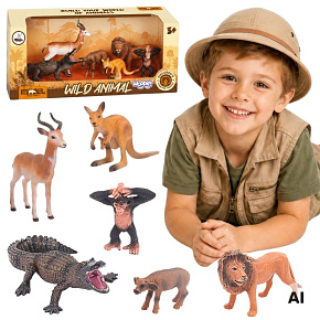 WOOPIE Sada figurek divokých zvířat Safari 6 ks. WOOPIE Sada figurek divokých zvířat Safari 6 ks.