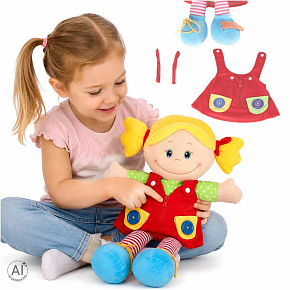 Panenka maskot plyšová hračka vzdělávací výuka oblékání holčička Panenka maskot plyšová hračka vzdělávací výuka oblékání holčička