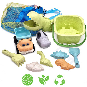 WOOPIE GREEN Sada na písek s kyblíkem a lopatkou Krokodýl v batohu 10 ks. BIODEGRADABILNÍ ORGANICKÝ MATERIÁL WOOPIE GREEN Sada na písek s kyblíkem a lopatkou Krokodýl v batohu 10 ks. BIODEGRADABILNÍ ORGANICKÝ MATERIÁL