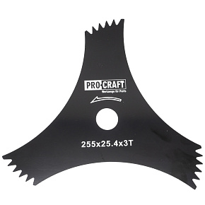 Nůž křovinořezu (D255*25.4) 3T (DRAGON) PROCRAFT Nůž křovinořezu (D255*25.4) 3T (DRAGON) PROCRAFT