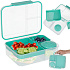 Lunch box svačinová krabička s přihrádkami rozdělená 2200ml mátová