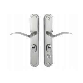 Klika PACO K+ K nikl PZ68 LEVÁ, Klamka do drzwi Chińskich PACO K+ K M9 nikiel PZ68 lewa 