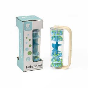 CLASSIC WORLD Dřevěná Chrastítko Dešťová hůlka Trubka s Kuličkami Modrá