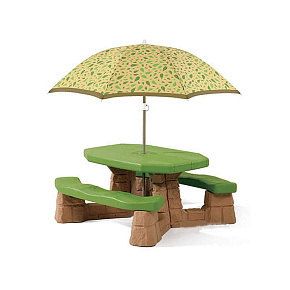 STEP2 Stůl - Piknikový stolek se slunečníkem