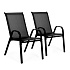 Set of 2 Garden Chairs for Terrace or Balcony Black MultiGarden