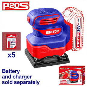 Aku vibrační bruska 20V 110x100mm solo