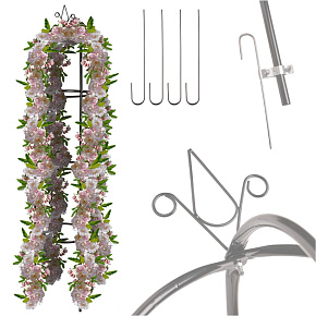 Zahradní pergola LUARO sloupová sloup kolona zvon stojan na růže popínavé květiny kovová 195 cm