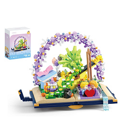 Stavebnice mini KOCO Romantika plast 1222ks v krabičce 15x20x8cm