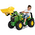 RollyX-Trac Premium John Deere Traktor na Pedály Lžíce Tichá Kola 3-10 Let do 50kg Rolly Toys - Zelený