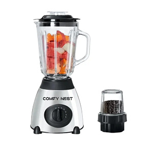 Comfy Nest CN-BLG15GRY: Skleněný mixér a mlýnek 2 v 1 800 W s pulzní funkcí - Šedý Comfy Nest CN-BLG15GRY: Skleněný mixér a mlýnek 2 v 1 800 W s pulzní funkcí - Šedý