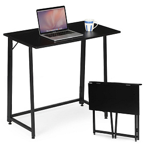 Skládací počítačový stůl 80x45 cm stolek pod notebook černý ModernHome