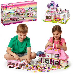 Lebula stavebnice sada pro děti 1898 ks prvků městečko