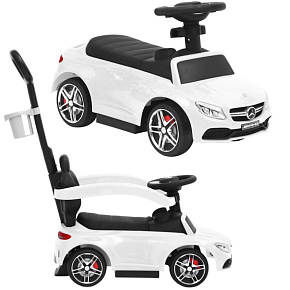 Lebula jezdítko tlačítko chodítko mercedes 3v1 amg auto velké pro děti bílé